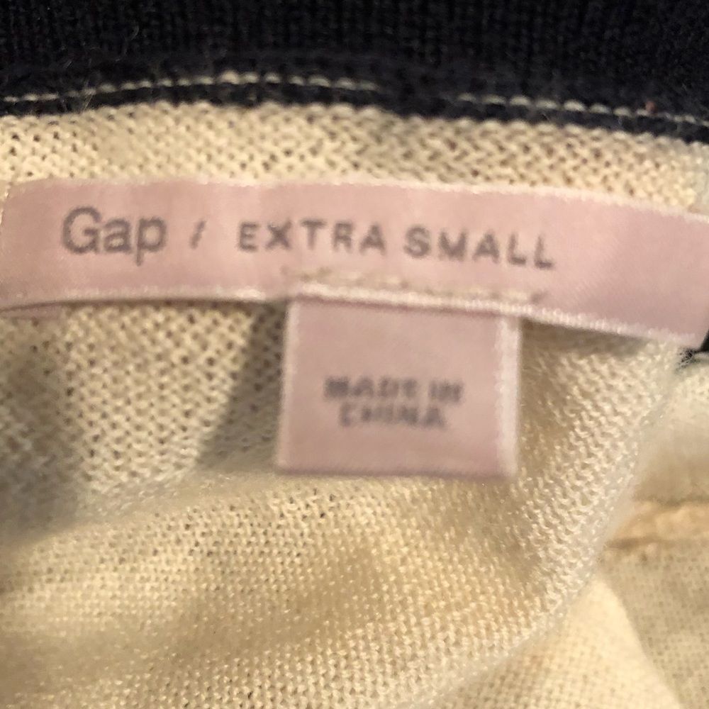 GAP navy white striped long sleeve sweater top - Picture 8 of 8